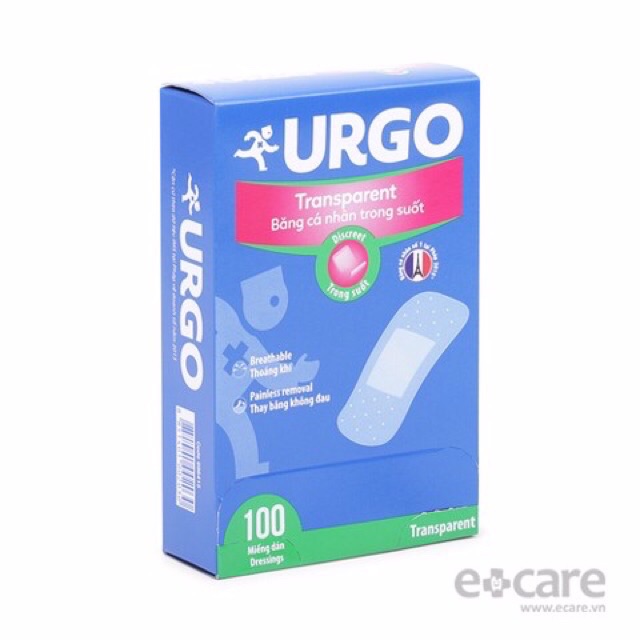 Băng cá nhân urgo độ dính cao