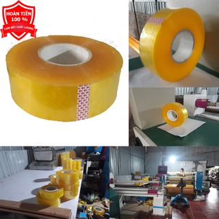 Băng keo trong suốt siêu dai siêu dính cuộn 1kg lõi 4mm