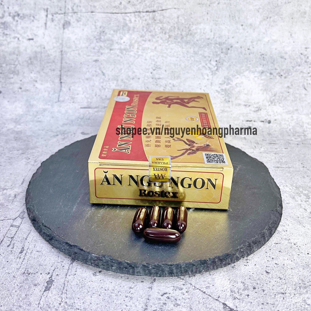 Viên Ăn Ngủ Ngon Rostex  tăng cảm giác thèm ăn, dễ ngủ - Hộp 30 viên