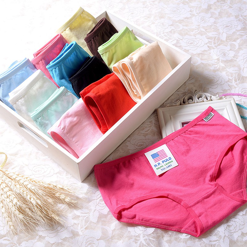Quần lót IELGY cotton màu trơn đơn giản thời trang cho nữ