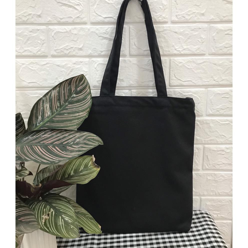 [Vải Cao Cấp] Túi vải tote túi vải canvas nữ unisex trơn màu xách tay, đeo vai đi học đi chơi tiện dụng