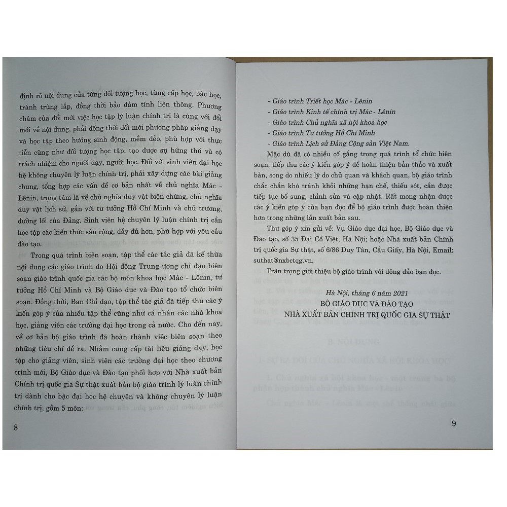 Giáo trình Chủ nghĩa xã hội khoa học