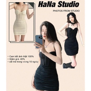 Váy body 2 dây dáng ngắn cúp ngực ren lưới sexy