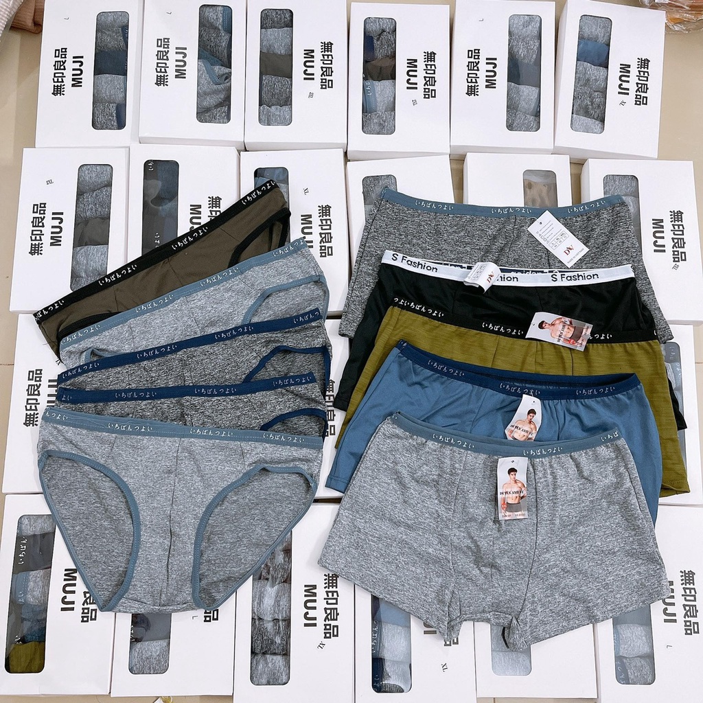 Set 5 Quần Sịp Đùi Nam Muối Tiêu Siêu Rẻ