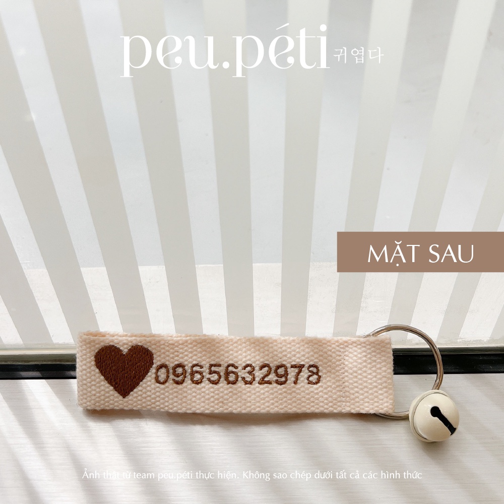 Name tag THÊU TÊN BÉ THEO YÊU CẦU style Hàn Quốc- peu.péti