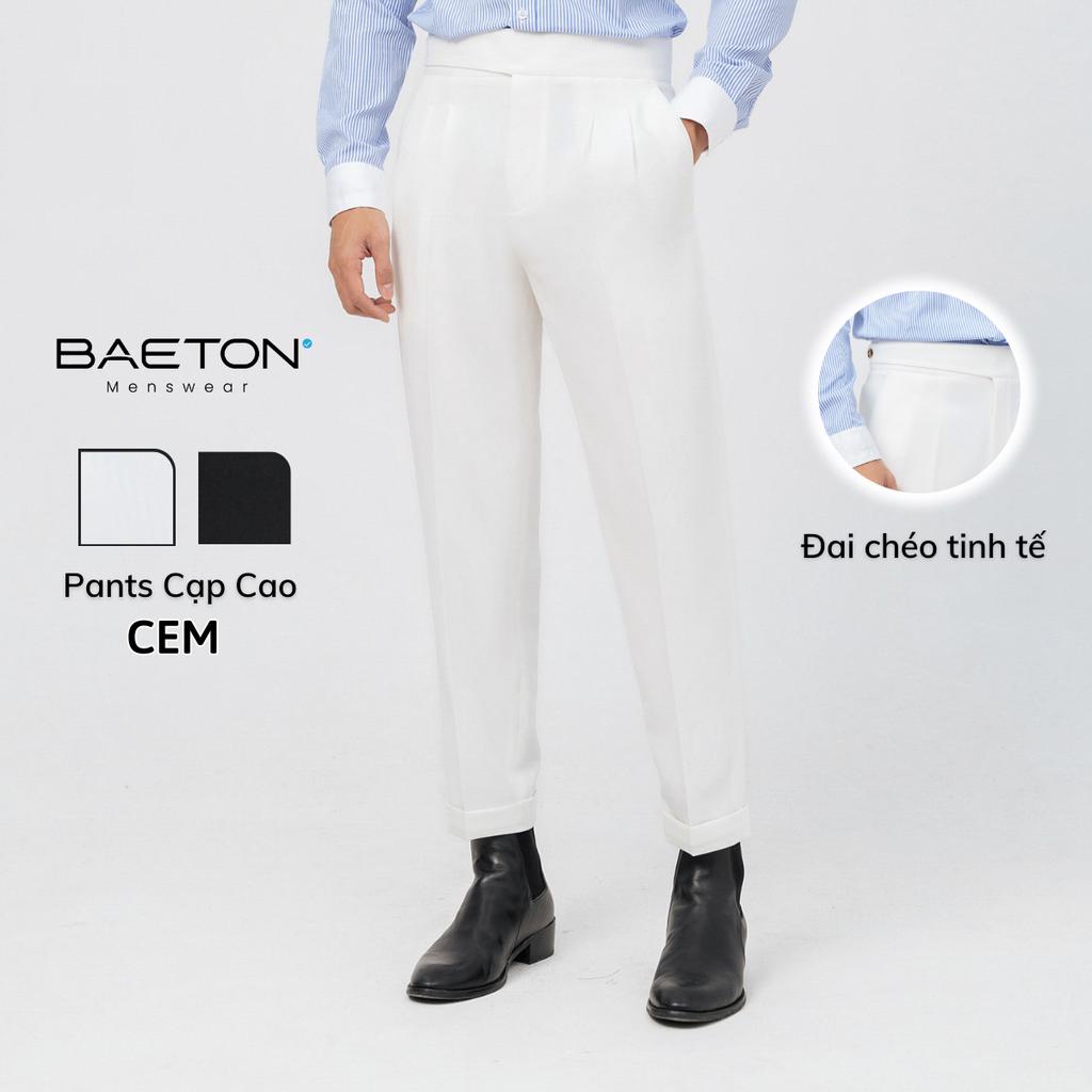 Quần cạp cao nam dáng baggy Hàn cao cấp CEM thương hiệu BAETON - A03