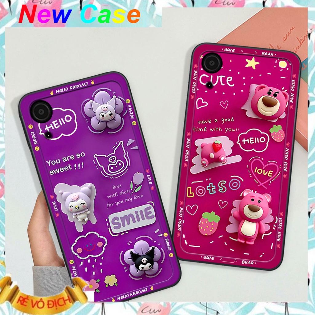 Ốp Samsung A03 Core in hình 3D Bear love,Kuromi,Space cute độc lạ