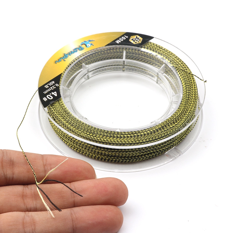 Cuộn dây câu cá 100m bện 4 sợi PE chất lượng cao