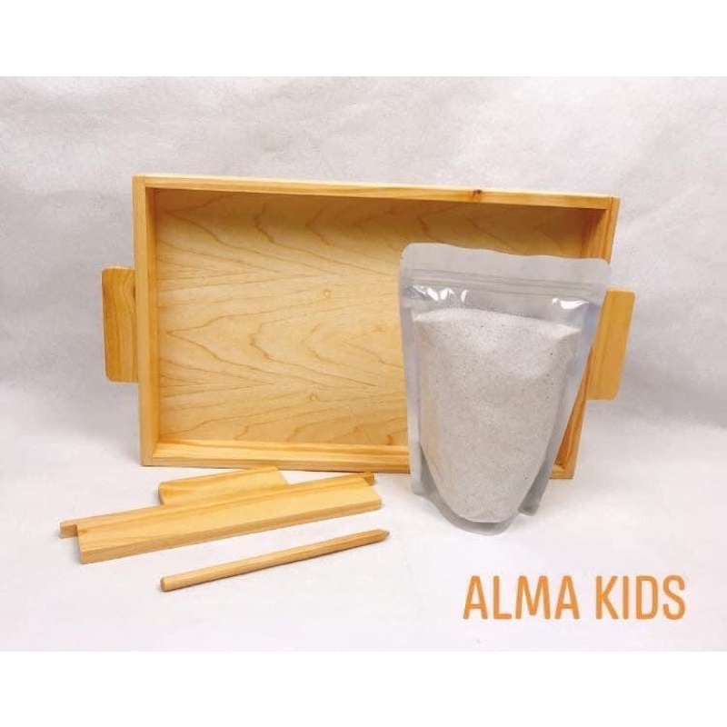 Khay Cát Tập Viết Tập Vẽ Đồ Chơi Giáo Dục Sớm Giáo Cụ Montessori Cho Bé