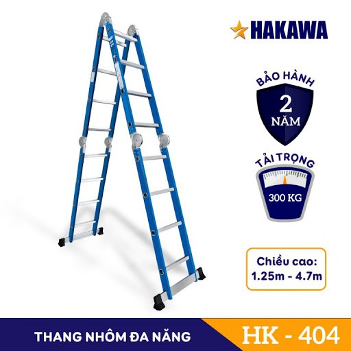 Thang nhôm gấp đa năng 4 khúc Hakawa HK-404 4m7