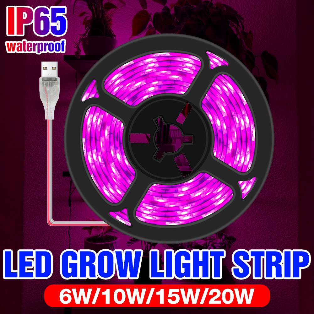Dải Đèn LED Phát Triển Cây Trồng Toàn Diện Cổng USB Linh Hoạt Chống Nước Cho Hồ Cá Thủy Canh