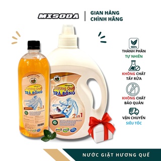 Nước giặt xả Hương Quế Trà Bồng 1000ml – 3800ml, khử mùi ẩm mốc, hút sạch vết bẩn, thành phần tự nhiên