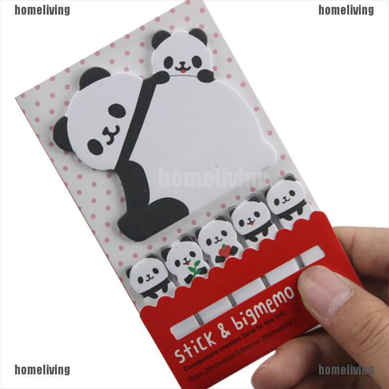 [homeliving] Giấy Dán Ghi Chú Lên Kế Hoạch Hình Động Vật Mèo Gấu Trúc Kawaii