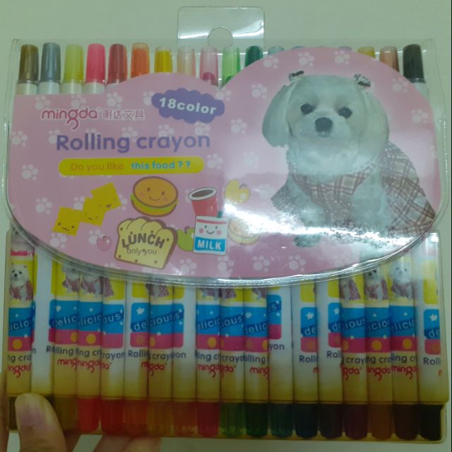 Bút màu sáp ROLLING CRAYON 18 màu