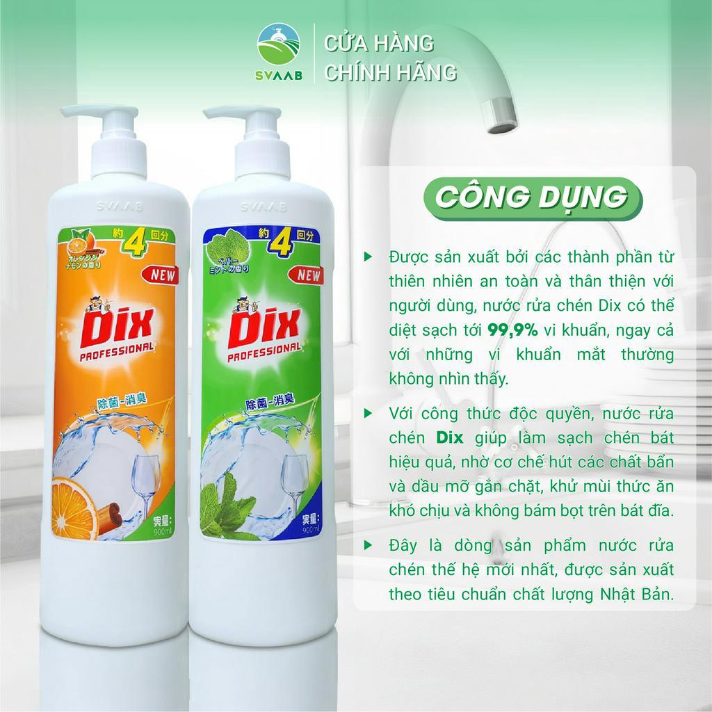 Nước rửa chén bát DIX - Tiêu chuẩn Nhật Bản - An toàn cho da tay