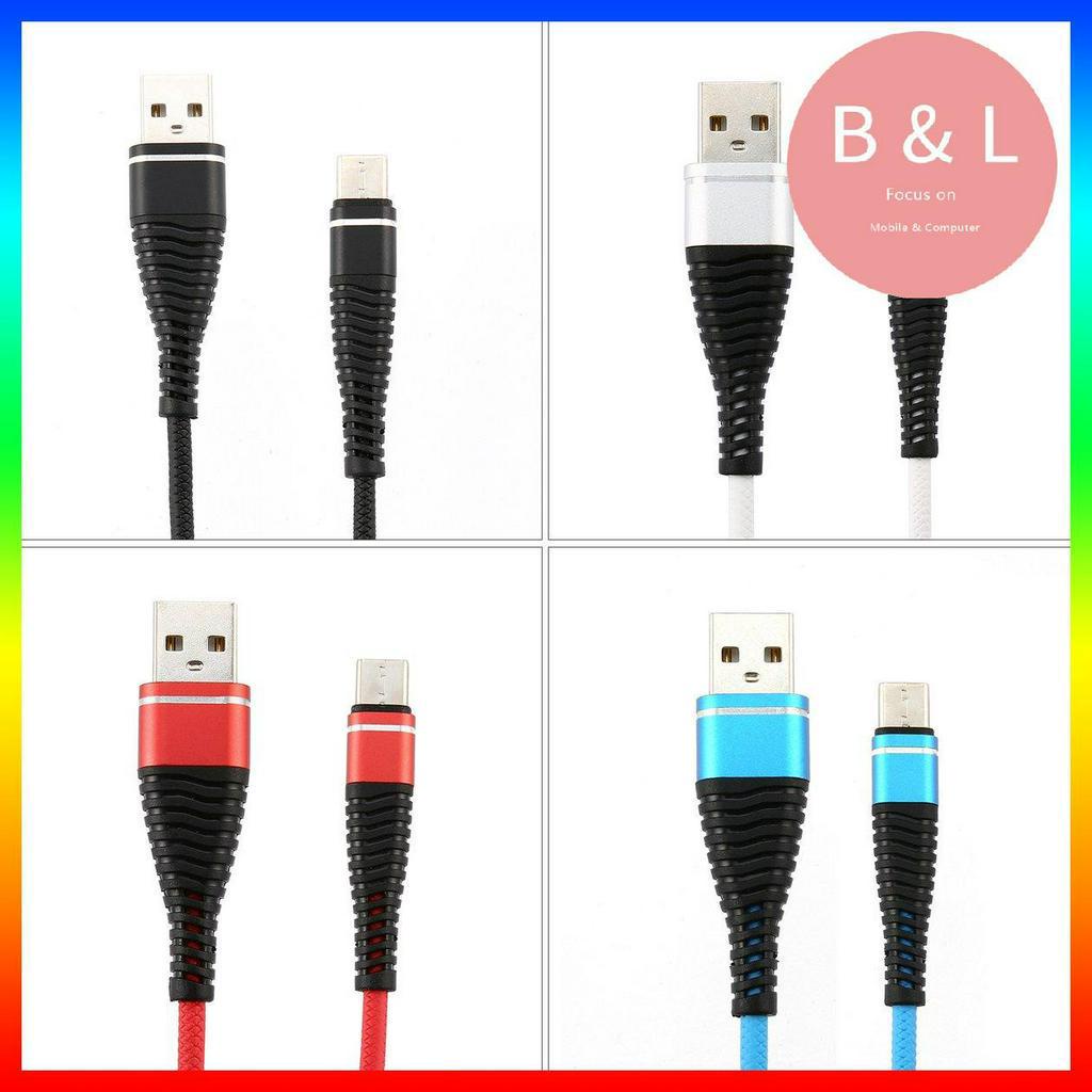 Dây cáp sạc đồng bộ dữ liệu USB Type C kiểu lò xo tiện lợi