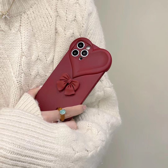 Ốp Điện Thoại Mềm Họa Tiết Nơ Đỏ Phong Cách Retro Cho iphone 13 promax X XS XR 11 11 pro 11 pro max12 pro 12 pro max
