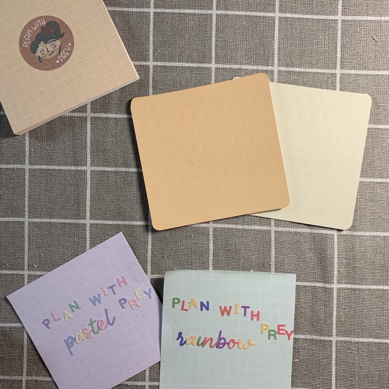 Sticker bảng chữ cái mini size trang trí sổ, Bullet Journal, Planner, Toploader | Designed by Plan With Prey