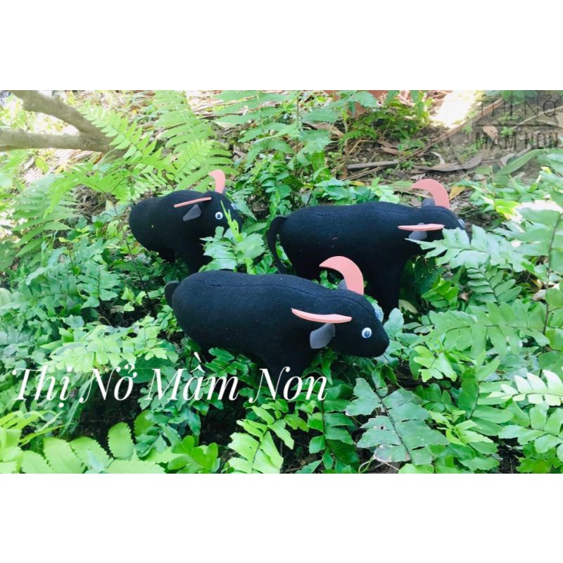 Con trâu con vật vải nỉ đồ dùng mầm non
