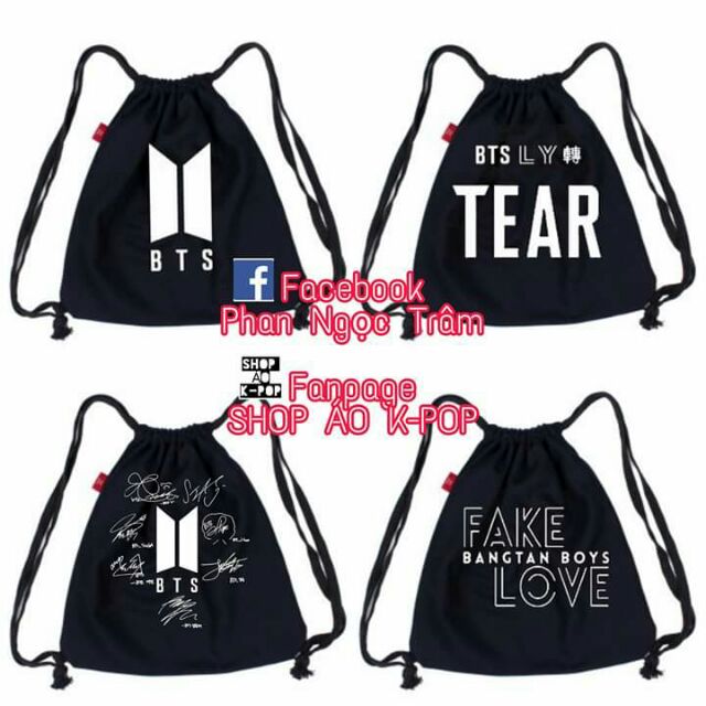 Balo dây rút BTS in theo yêu cầu