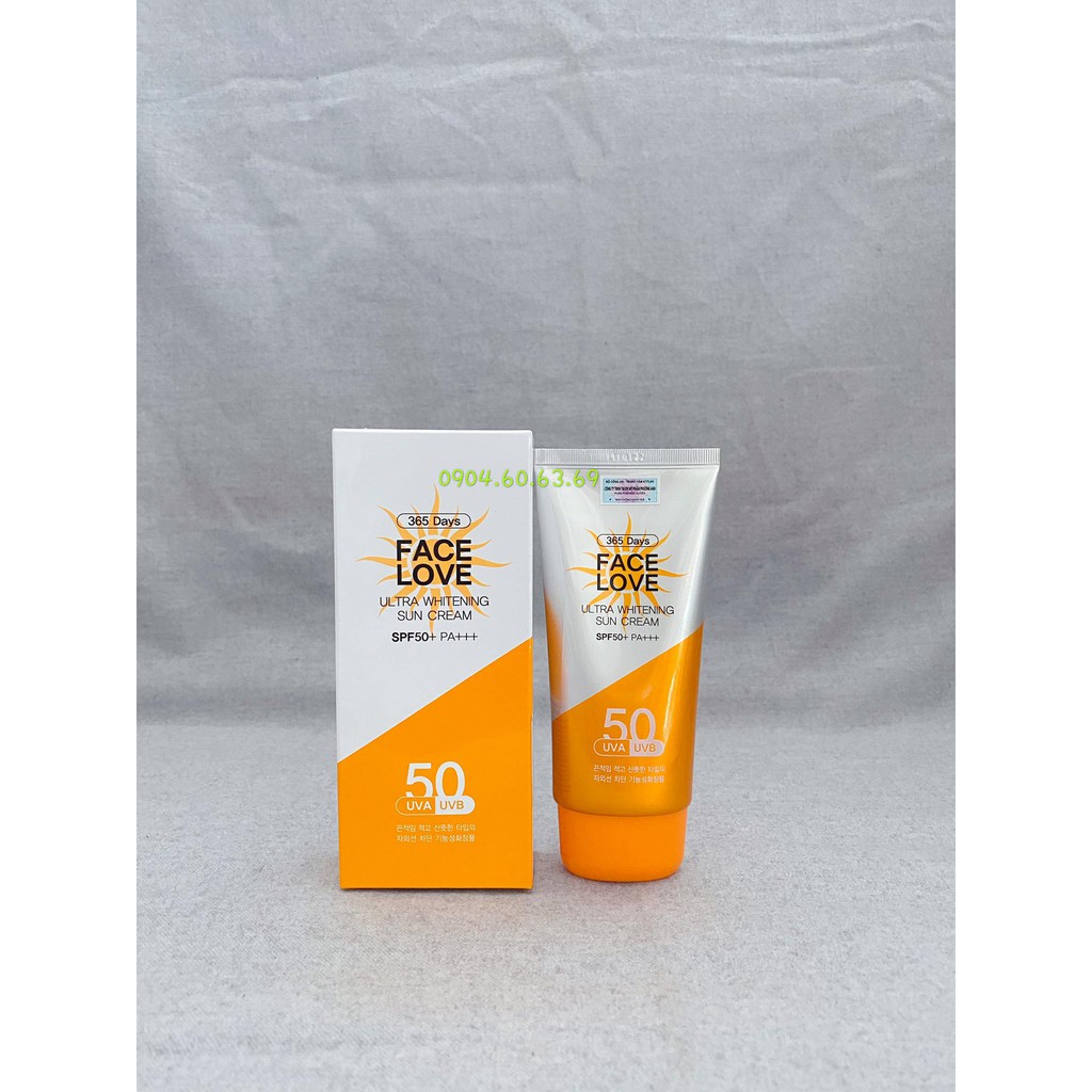 Kem Chống Nắng Siêu Trắng Dưỡng Da Cao Cấp HÀN QUỐC FACE LOVE 70g