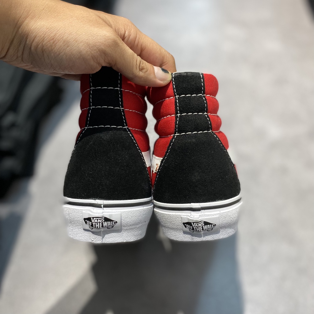 (𝗖𝗵𝗶́𝗻𝗵 𝗵𝗮̃𝗻𝗴) Giày VANS SK8 Bred Black/Red - (Giày có tem - box ko tem)
