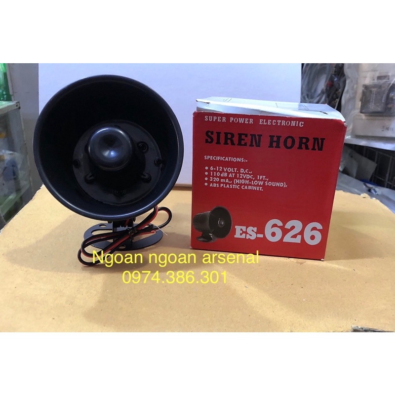 Còi hú báo động nhập khẩu mã ES 626 12V và 24V