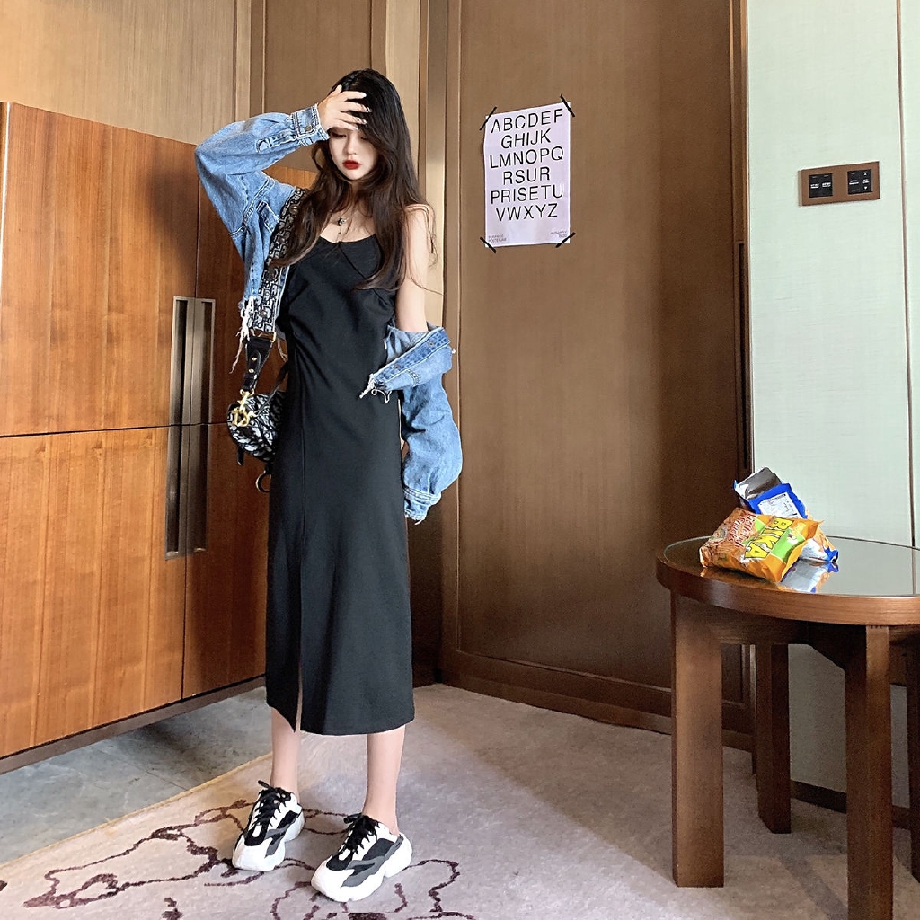 Đầm Dài Dây Màu Trơn Thời Trang Nữ Tính | BigBuy360 - bigbuy360.vn