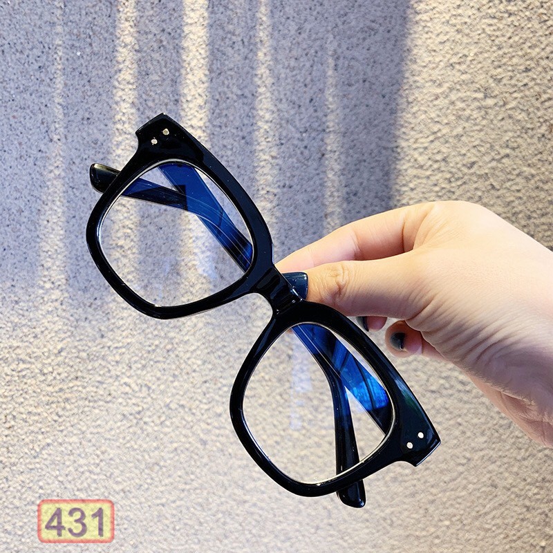 Mắt kính cận chữ V 2 chấm TQ12 phong cách Hàn Quốc chống ánh sáng xanh phù hợp với mọi form mặt