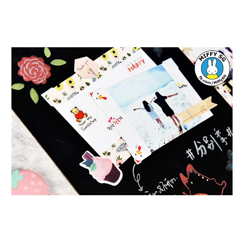 Set 24 sticker giấy màu cute bọc góc trang trí ảnh chụp CORNER ANIMAL