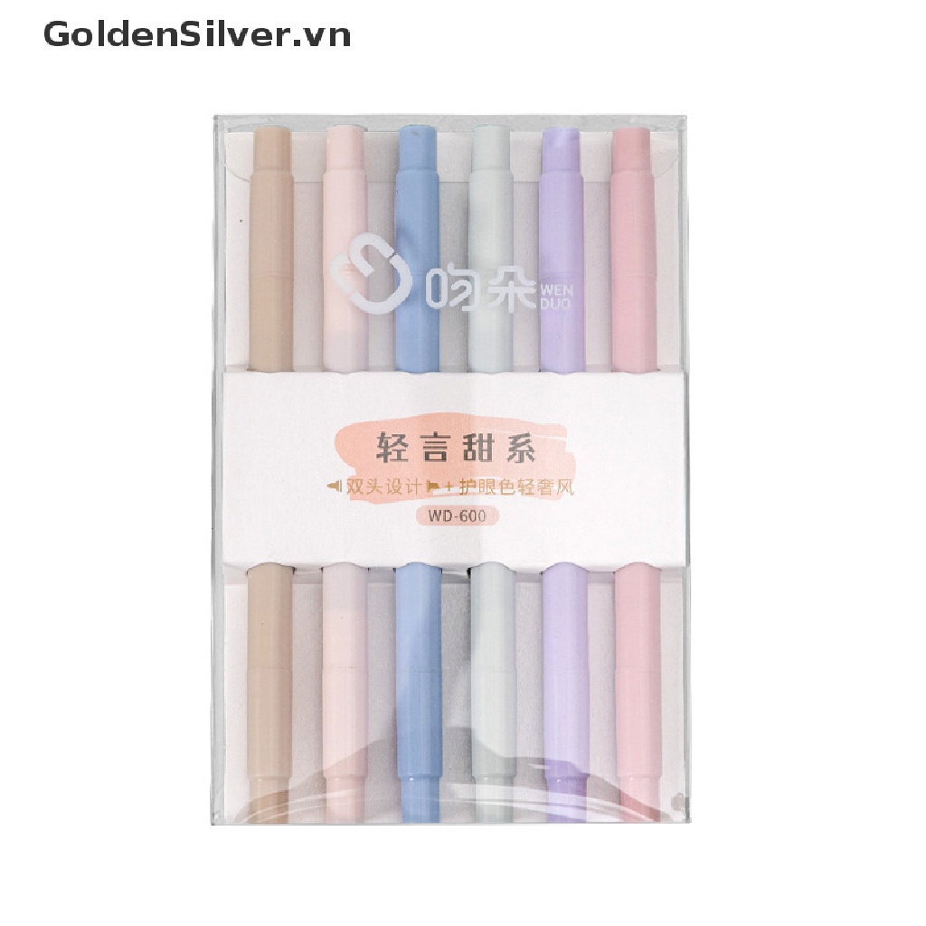 Set 6 Bút Đánh Dấu Hai Đầu Màu Sắc Ngọt Ngào