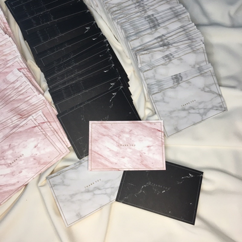 ❗️ FREESHIP ❗️ C01 Thiệp cảm ơn Thank You Card hoạ tiết vân đá marble trang trí gói hàng - socksick.meme