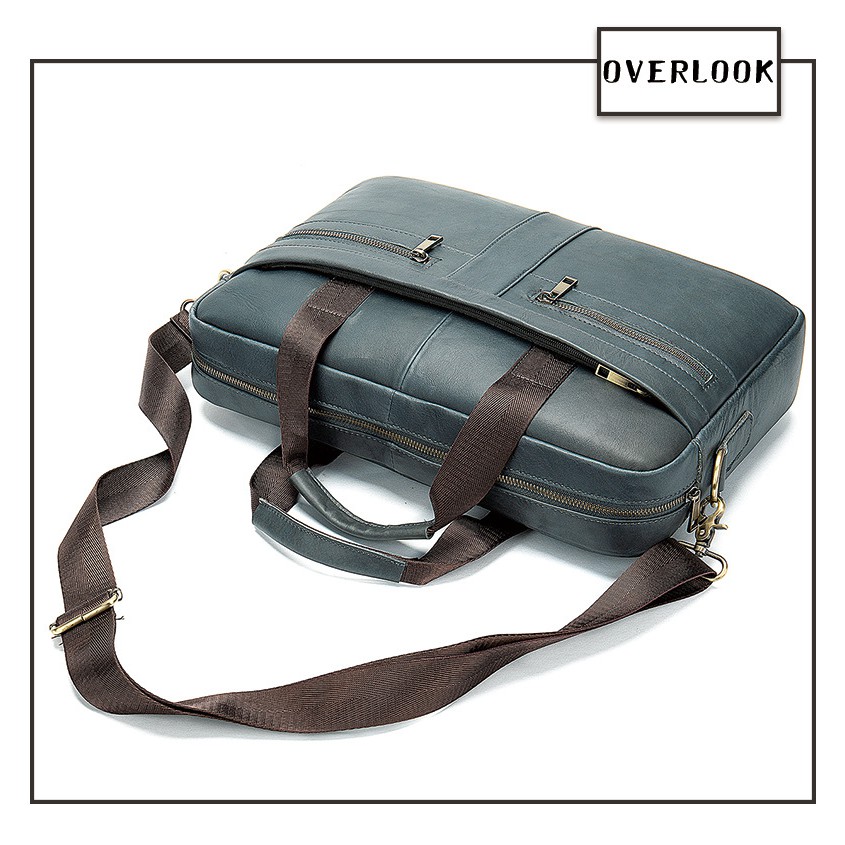 Cặp da thật đựng laptop nam công sở - Hàng đẹp bảo hành 24 tháng - Có test da kèm theo cặp | BigBuy360 - bigbuy360.vn