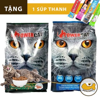 Tặng súp thưởng - Thức ăn hạt khô cho mèo mọi lứa tuổi PowerCat thành phần tự nhiên cao cấp 1.4 kg