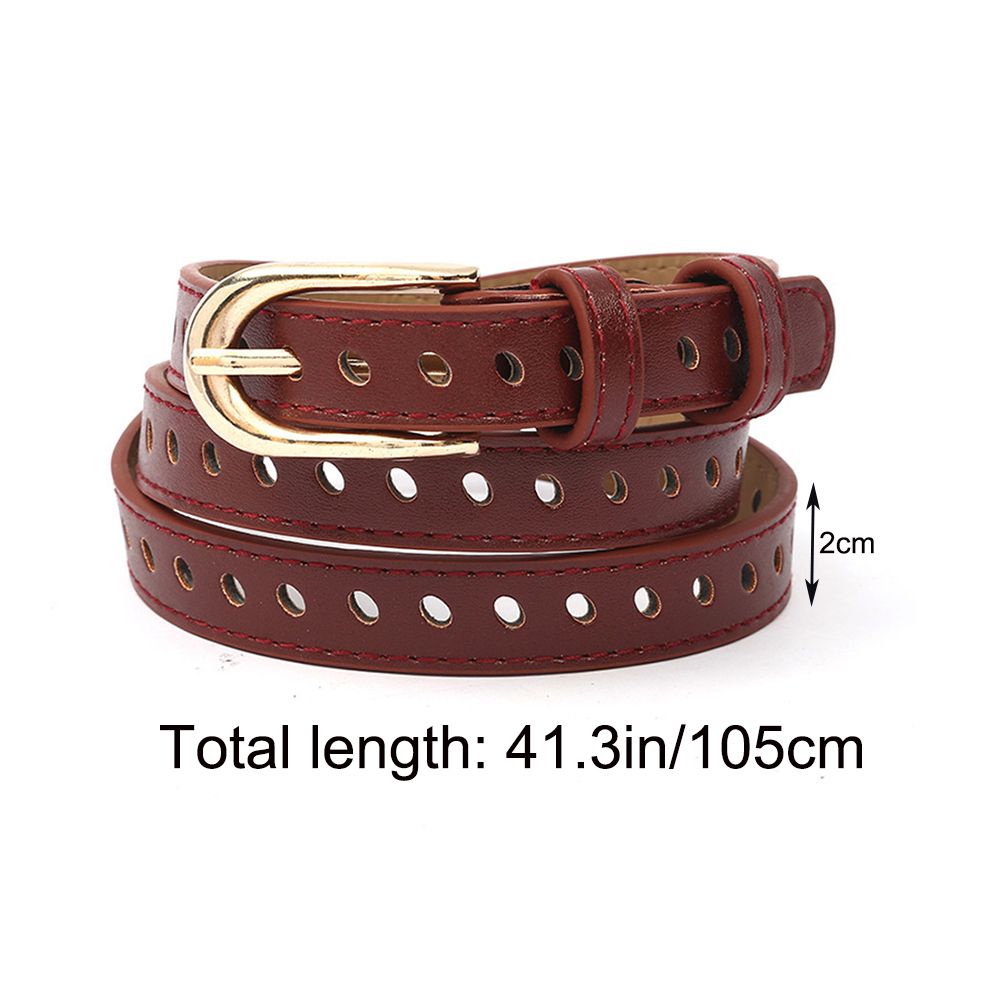 Thắt Lưng Da PU Khóa Hợp Kim Nhiều Màu Sắc Phong Cách Vintage