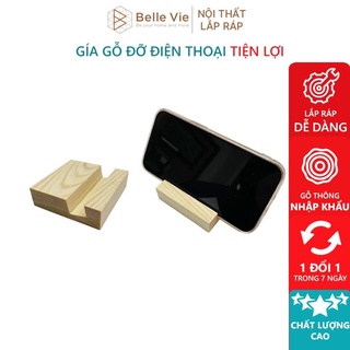 Giá đỡ điện thoại, giá gỗ kẹp điện thoại nhỏ gọn tiện lợi