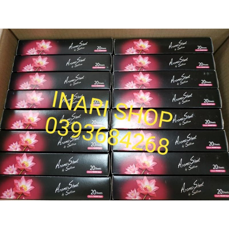 Giấy thơm LG - Aroma Sheet hương hoa sen hồng dùng cho máy giặt sấy chăm sóc quần áo