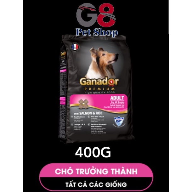 400g Ganador Adult Salmon vị cá hồi - Thức ăn hạt cho chó trưởng thành