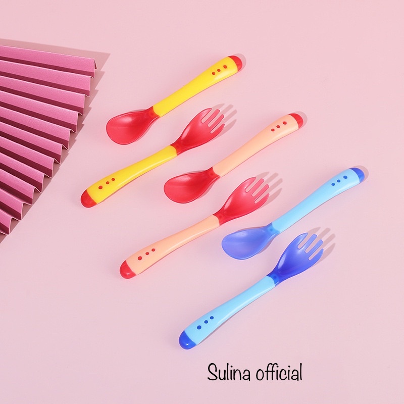 Thìa ăn dặm silicon mềm dẻo bảo vệ nướu cho bé Sulina official TH01