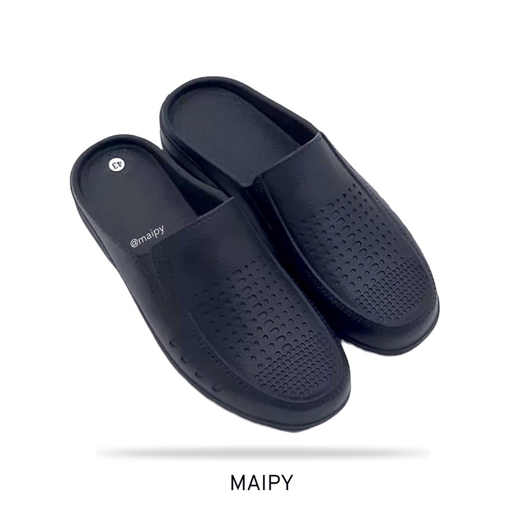 Dép sục lười bít mũi nam lỗ tổ ong cao 3cm chất EVA đúc nguyên khối siêu nhẹ đi mưa Maipy SL052