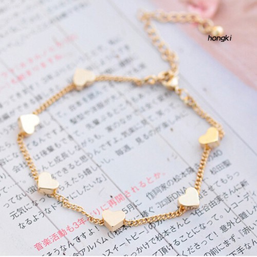 Vòng đeo tay kiêm lắc chân họa tiết ngôi sao và trái tim phong cách hợp thời trang cho nữ