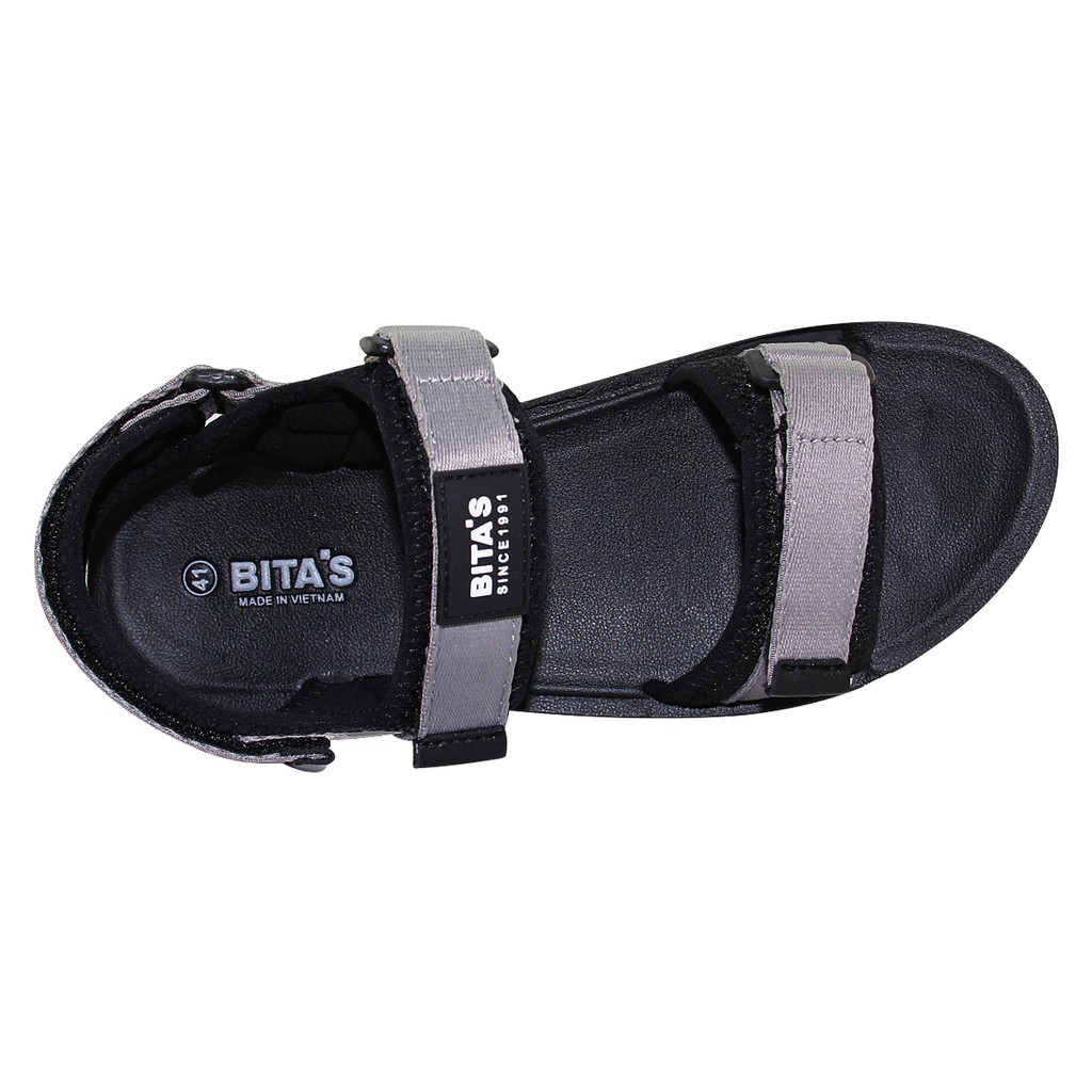 GIÀY SANDAL QUAI HẬU ĐẾ BẰNG HỌC SINH NAM BITA'S SUMEN.02 (ĐEN + XÁM + NAVY) - BITAS