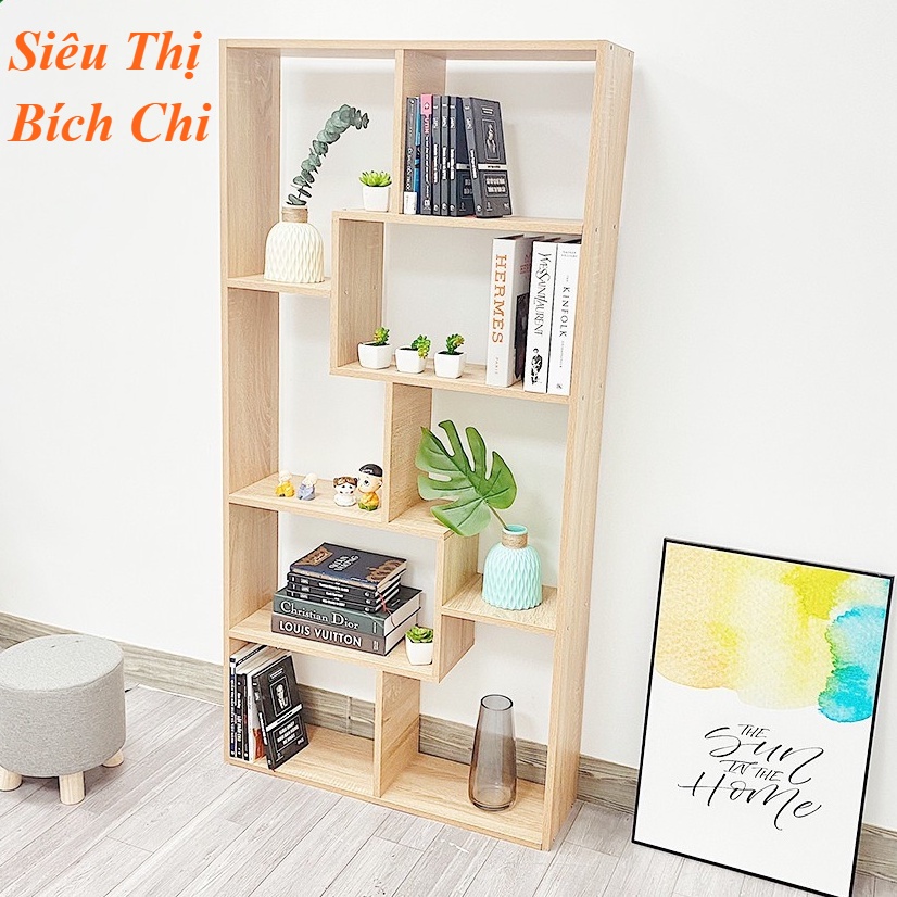 Kệ Sách Gỗ Để Sàn Chữ U Đa Năng- Thông Minh Nhiều Tầng- Làm Từ Gỗ MDF Phủ Lớp Chống Ấm Mốc - siêu thị bích chi