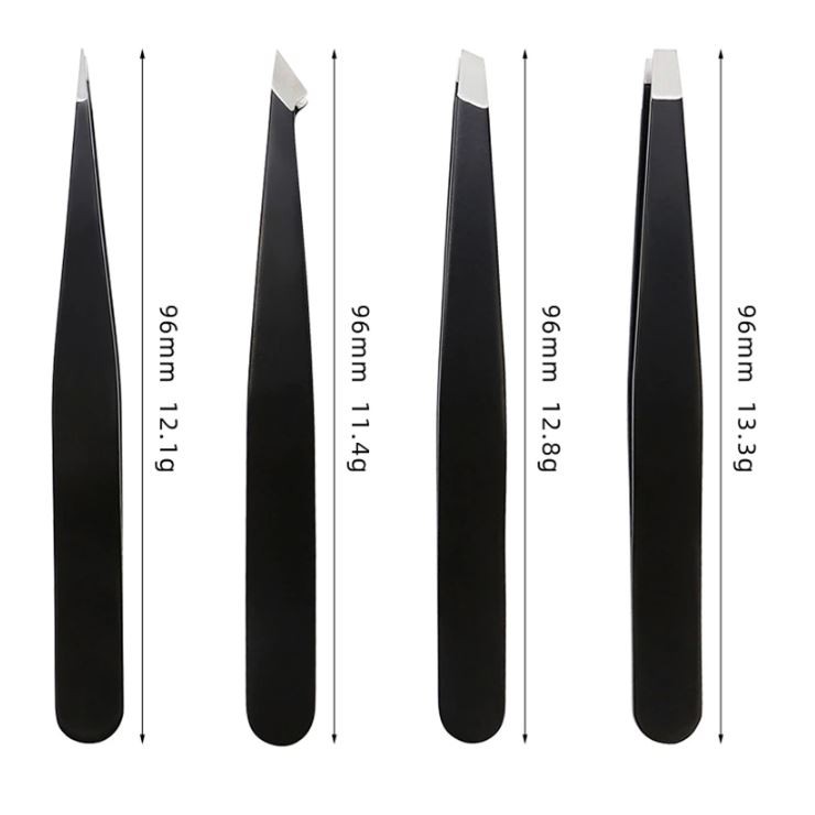 Nhíp nhổ lông mày bằng thép không gỉ đầu thẳng | xiên | dẹt | nhọn tiện dụng