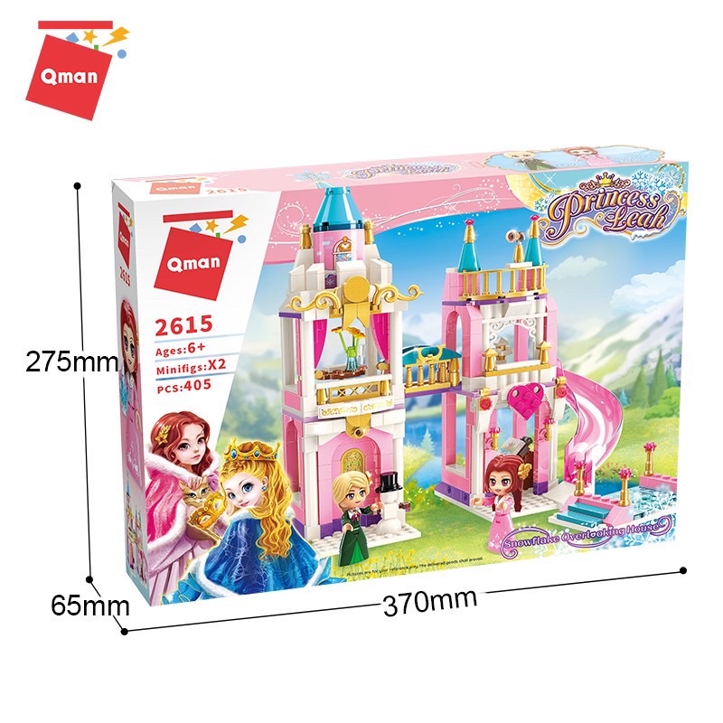 Đồ chơi lắp ráp xếp hình lâu đài Qman 2615 - Ngôi nhà ngắm cảnh 405 mảnh ghép