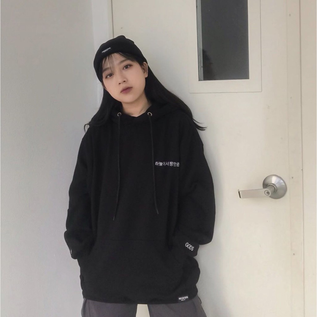 Nhập WAPCK111 giảm 25k đơn từ 200k - Áo Hoodie REGOD KOREAN Đen Unisex | WebRaoVat - webraovat.net.vn