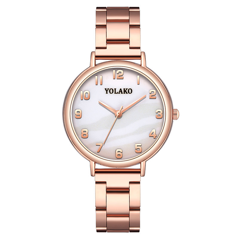 ZOLFA Fashion Rose Gold Ladies Wrist Watches Elegant White Stainless Steel Womens Quartz Watch Dress Clocks Lady Analog Watches Đồng hồ nữ