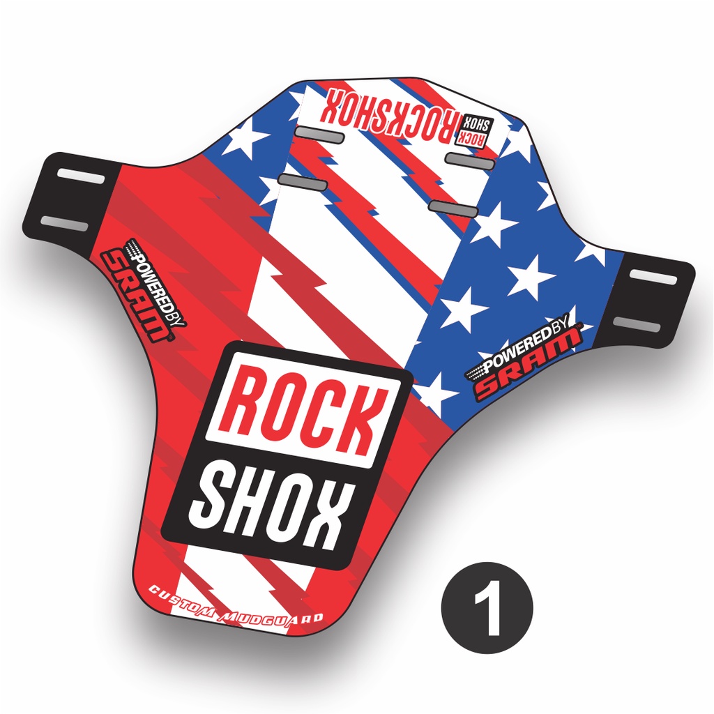 Dè chắn bùn phuộc trước xe đạp địa hình MTB ROCKSHOX ver2.0 | Mud Guard | Bicycle Fenders | Custom Mudguard | Temxedap