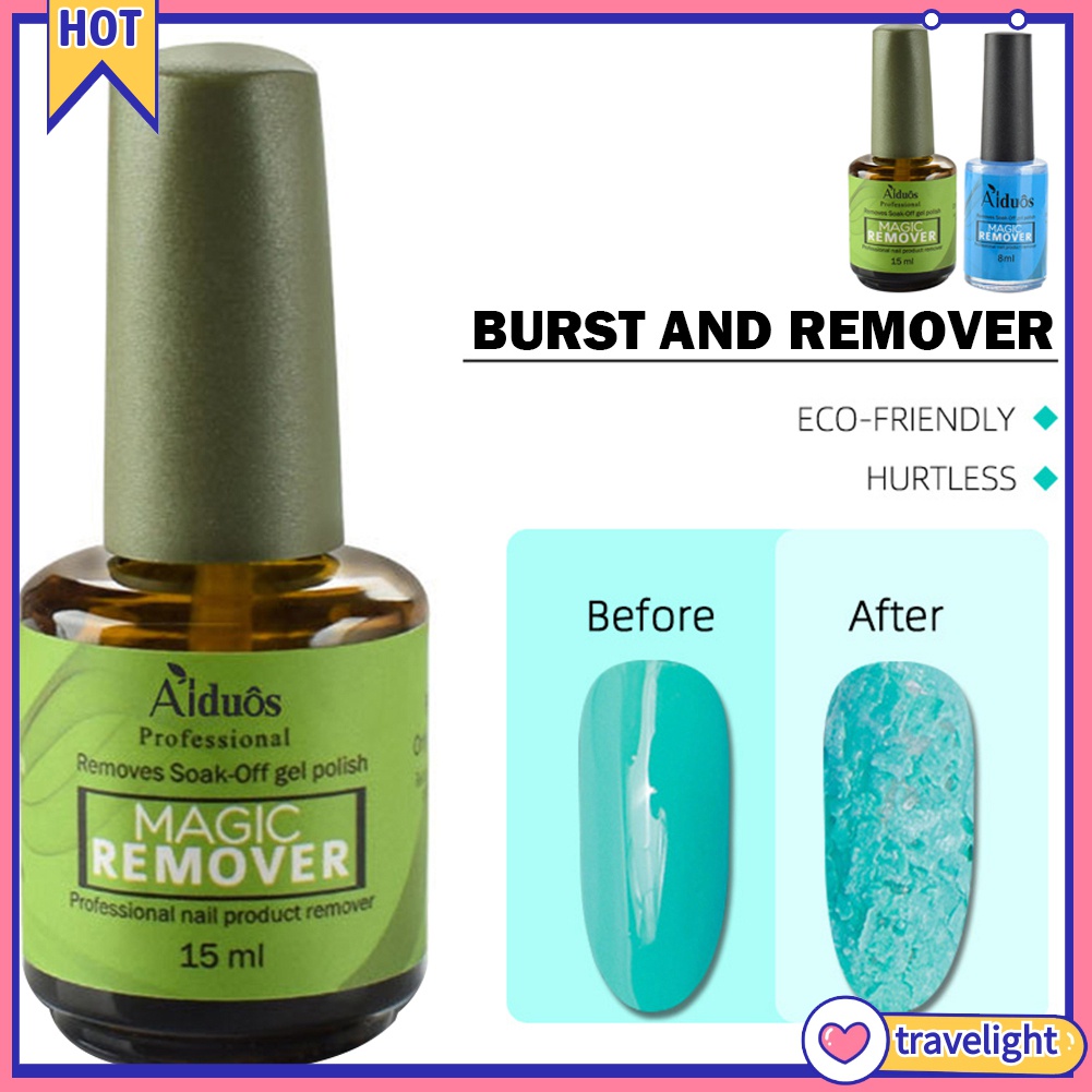 (Travelight) Nước tẩy sơn móng gel UV acrylic 8/15ml Aiduos