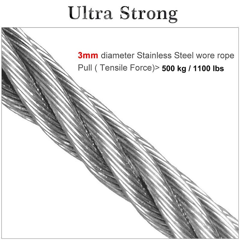 Dây Dắt Thú Cưng Đi Dạo Bằng Thép Phản Quang Chịu Tải Nặng 125kg